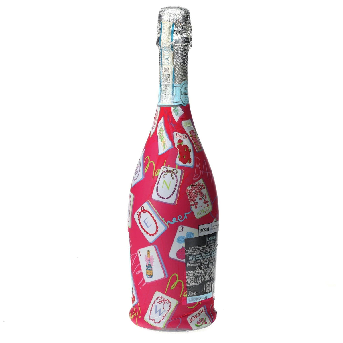 Pink Mahjong Prosecco Bottle Wrap – Gift for Her
