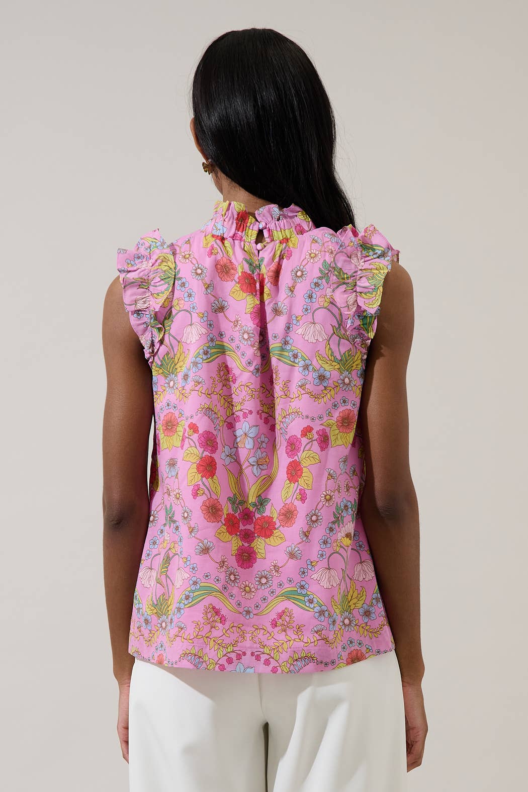 Ramsie Floral Zoie Ruffle Top