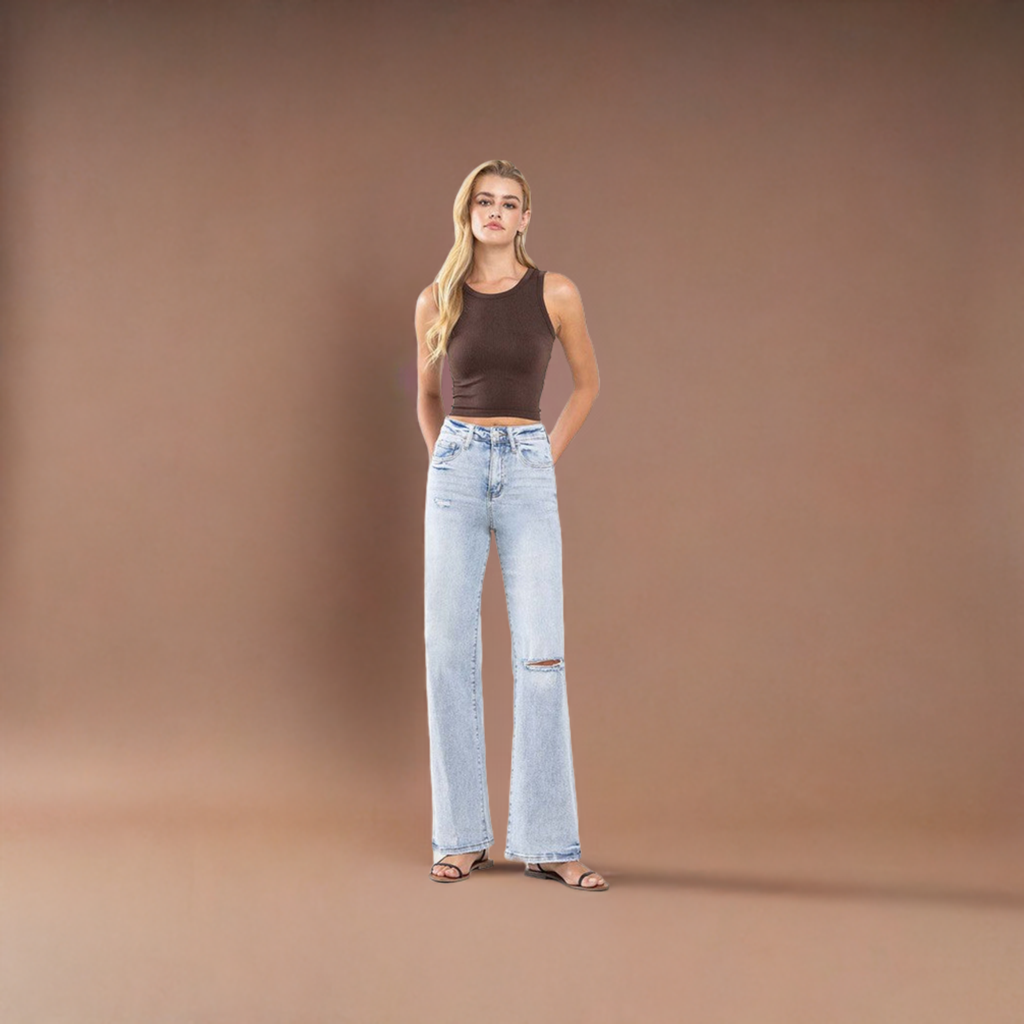 90's Vintage Super High-Rise Flare Jeans