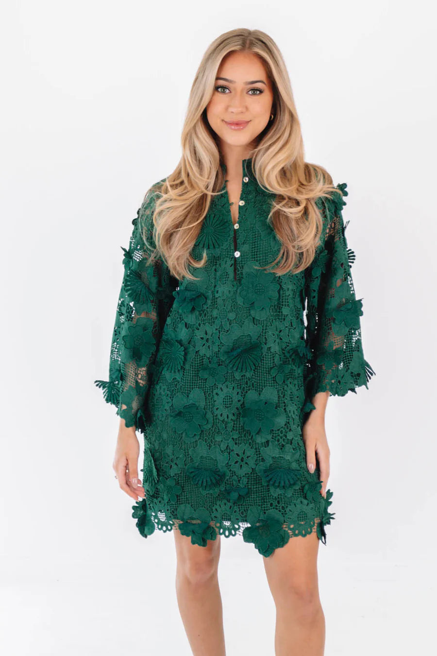 Floral 3d flower womens dress