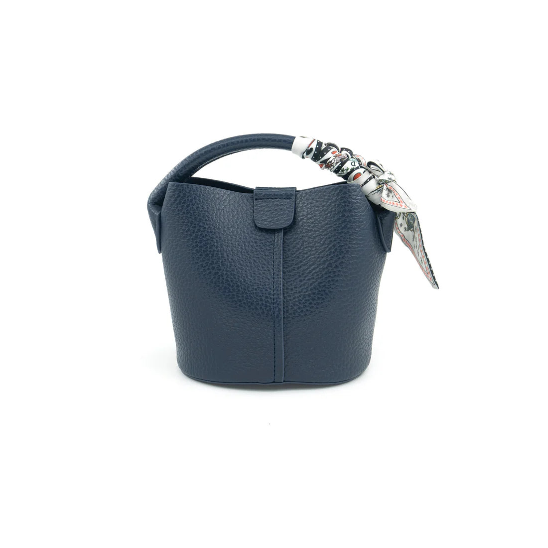 pebble leather handbag for busy moms navy with shoulder strap