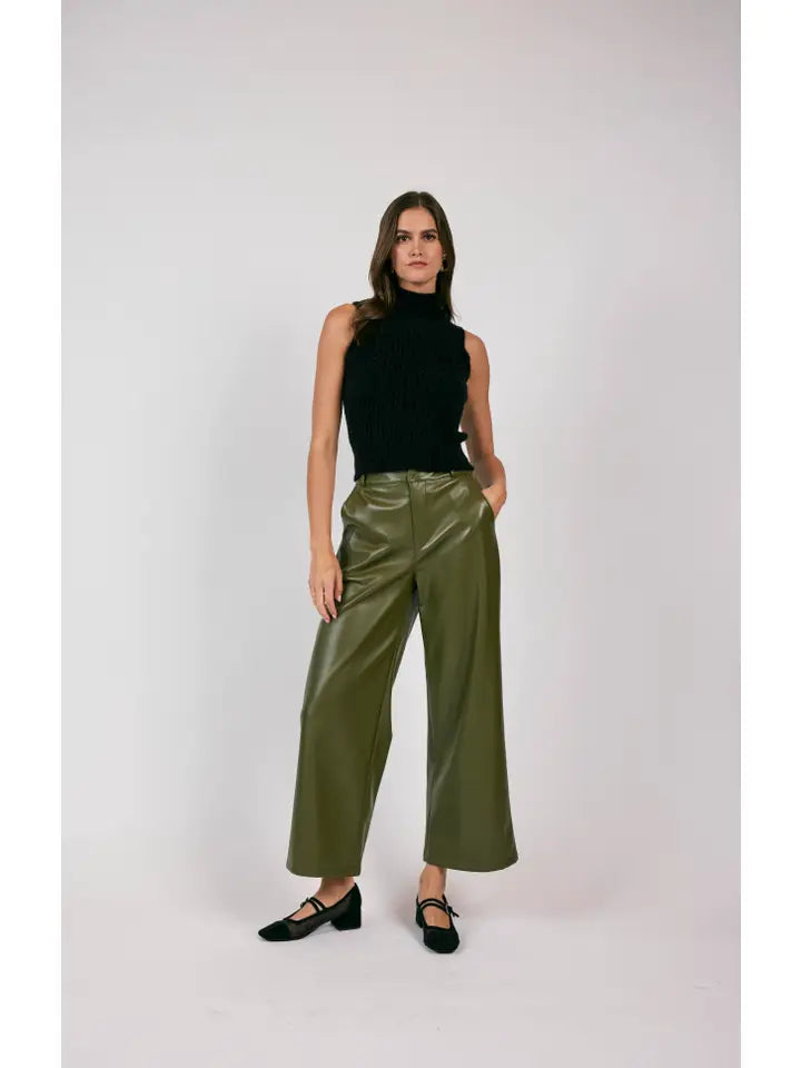 New Era Wide Leg Faux Pants