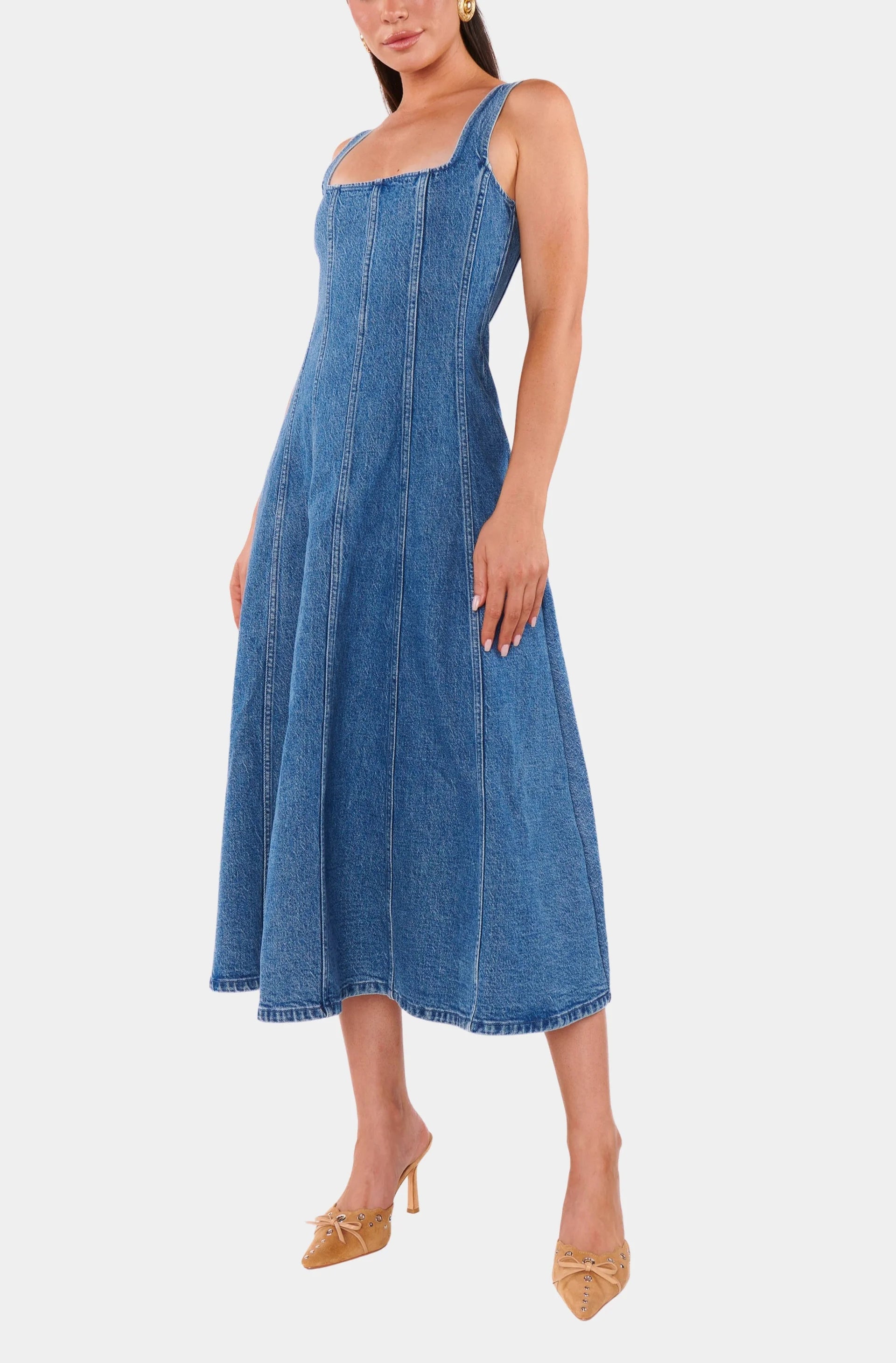 Prim Jean Midi Dress