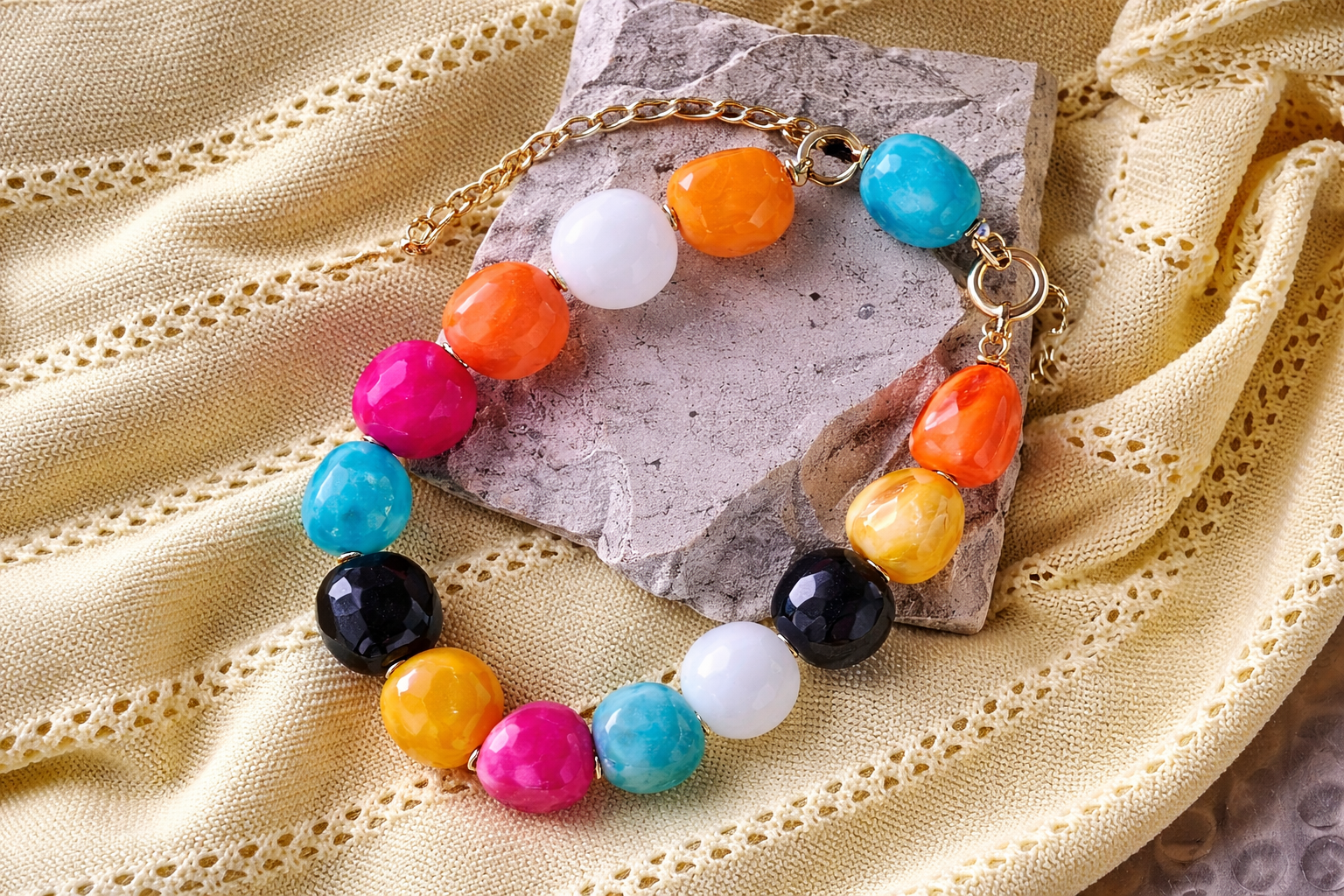 21MM Chunky Beaded Resort Necklace