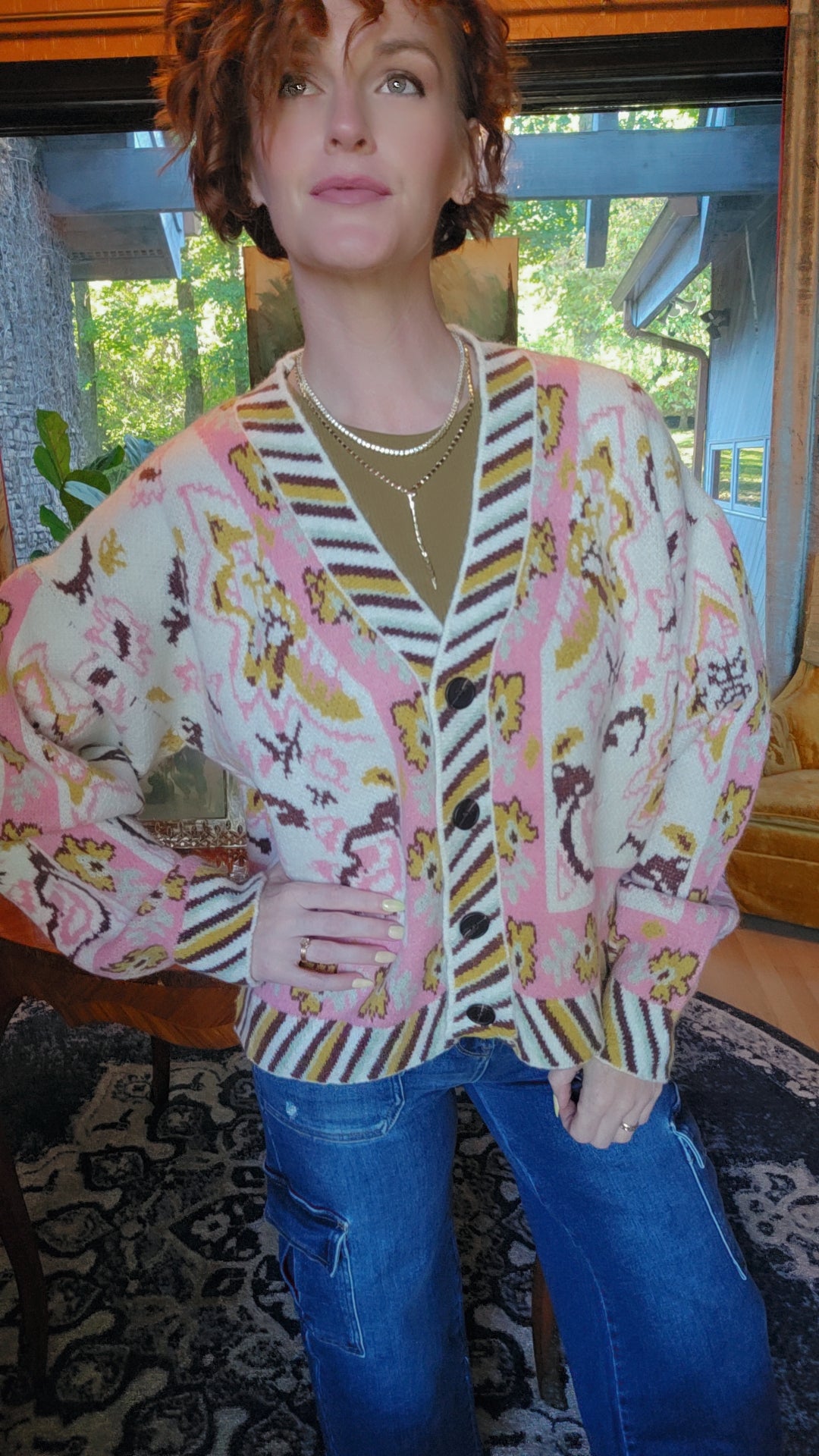 PAISLEY KNIT CARDIGAN