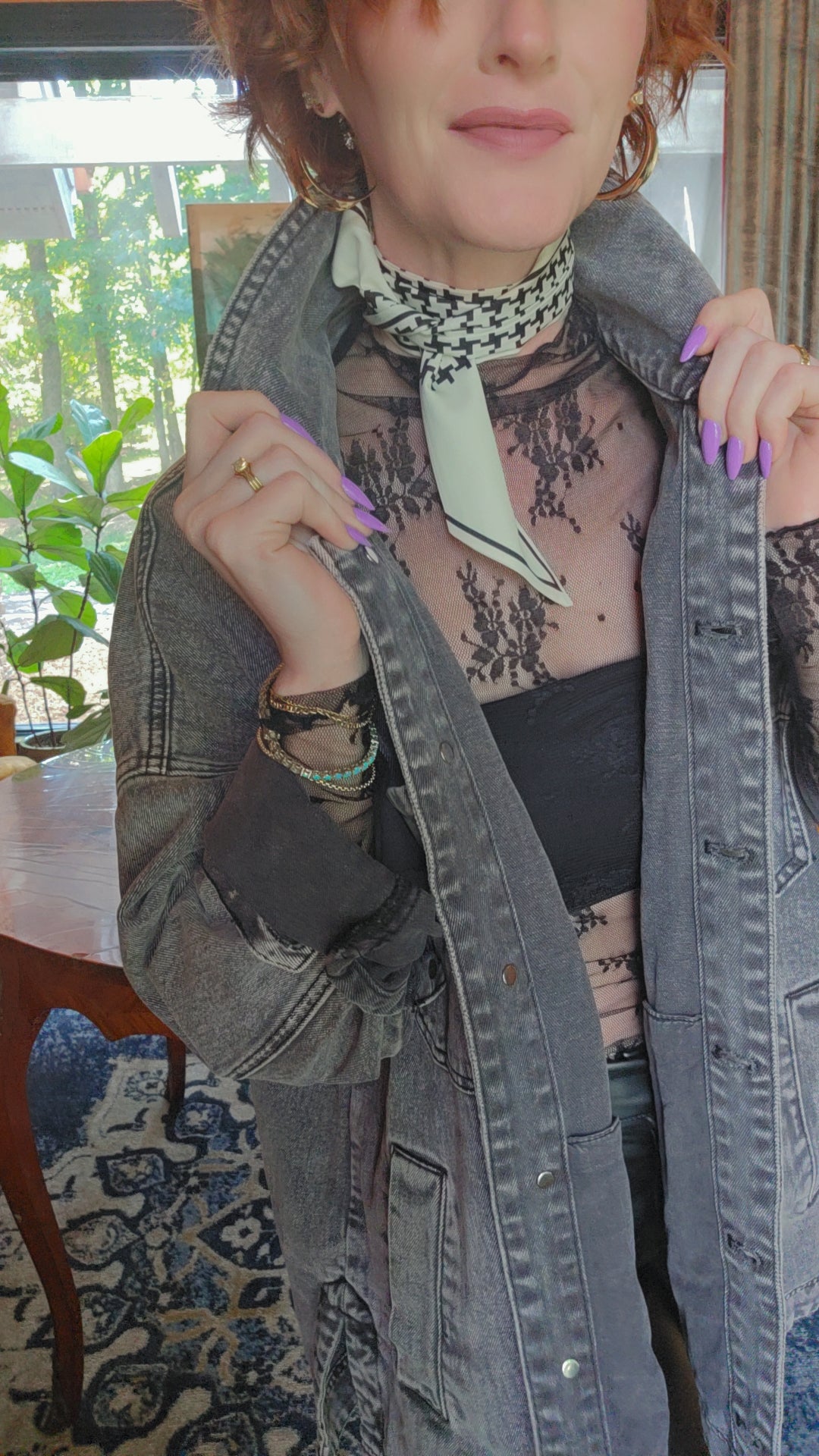 Woven Washed Denim Jacket