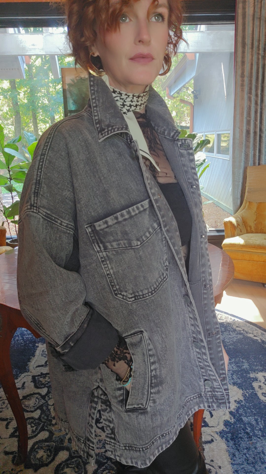 Woven Washed Denim Jacket