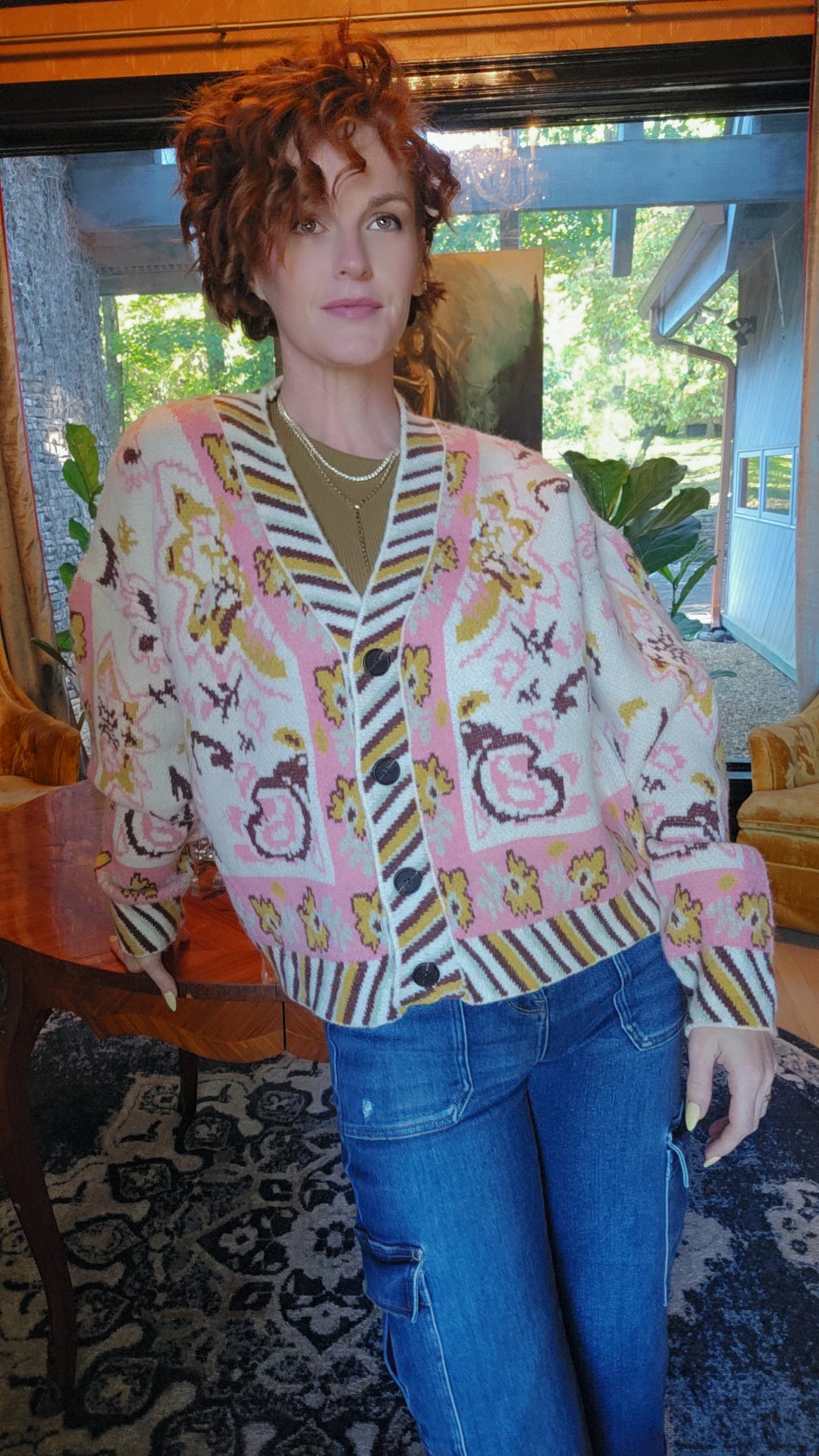 PAISLEY KNIT CARDIGAN