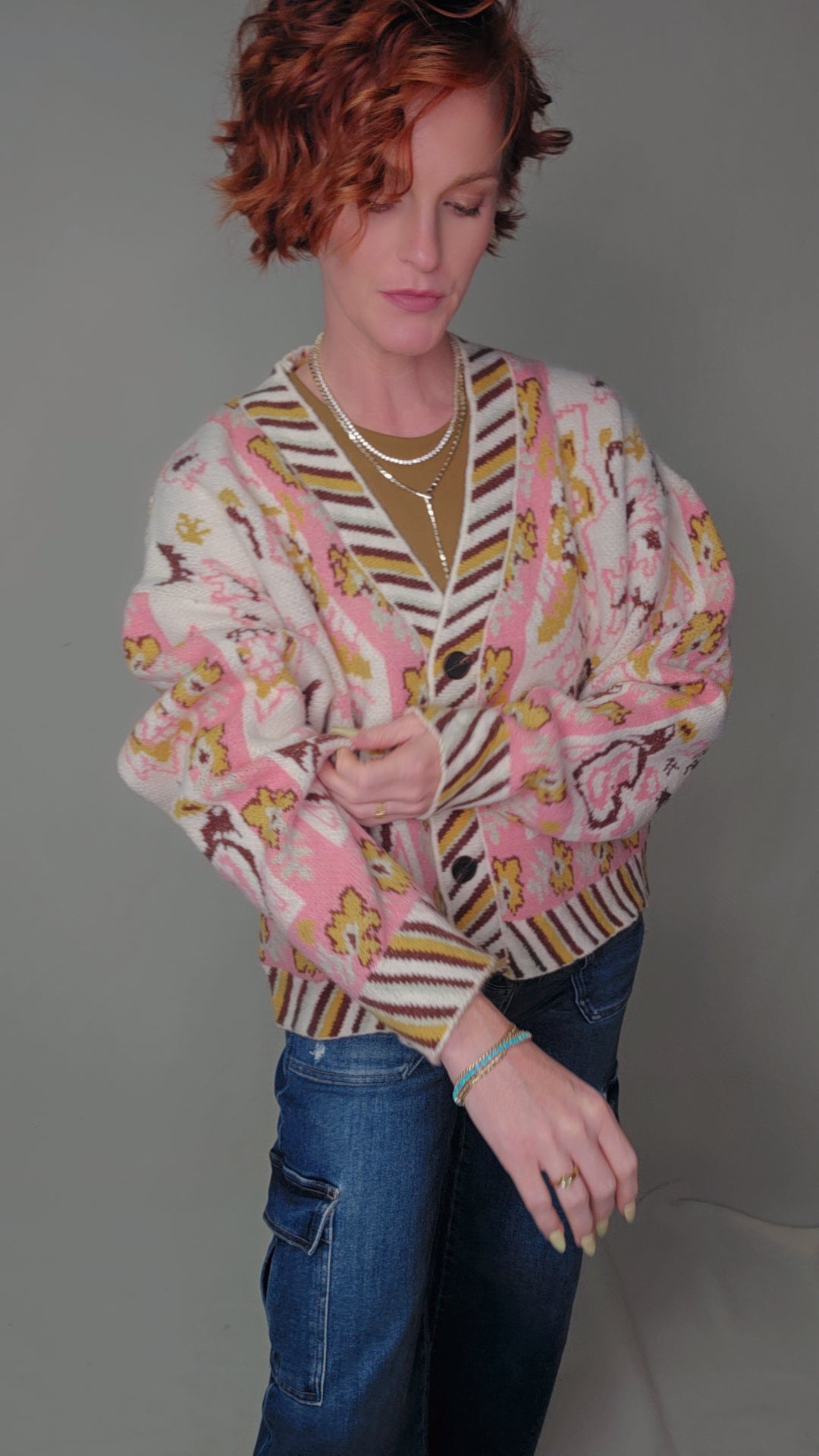 PAISLEY KNIT CARDIGAN