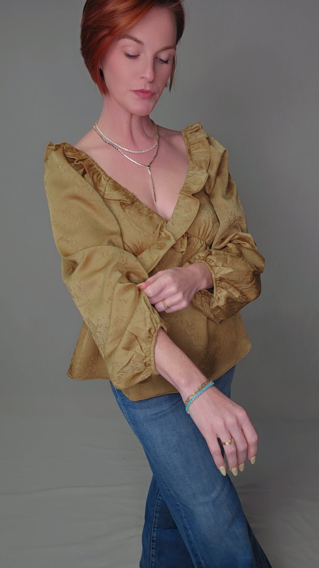 Golden Hour Ruffle Blouse