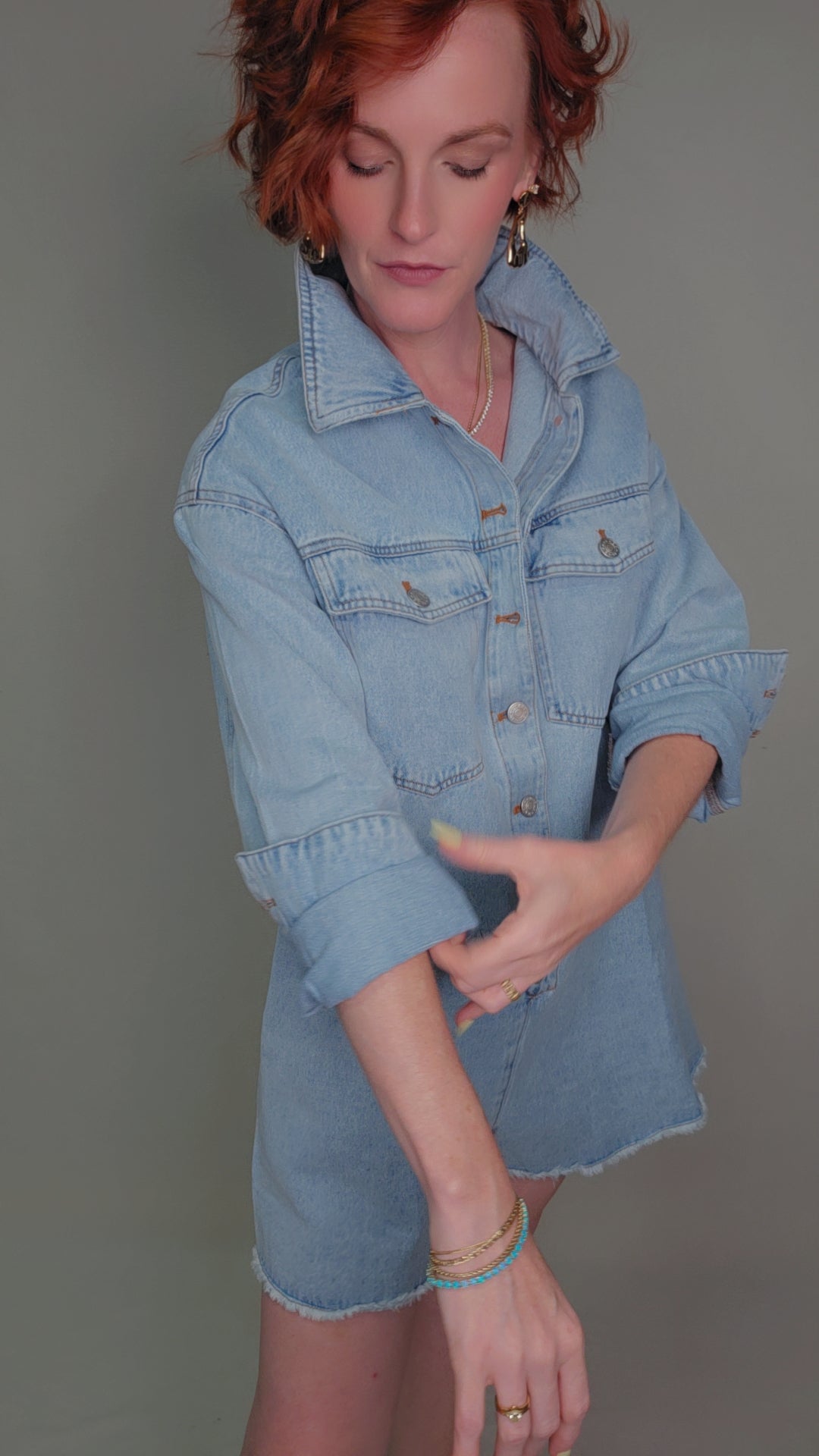 Denim Light Wash Romper