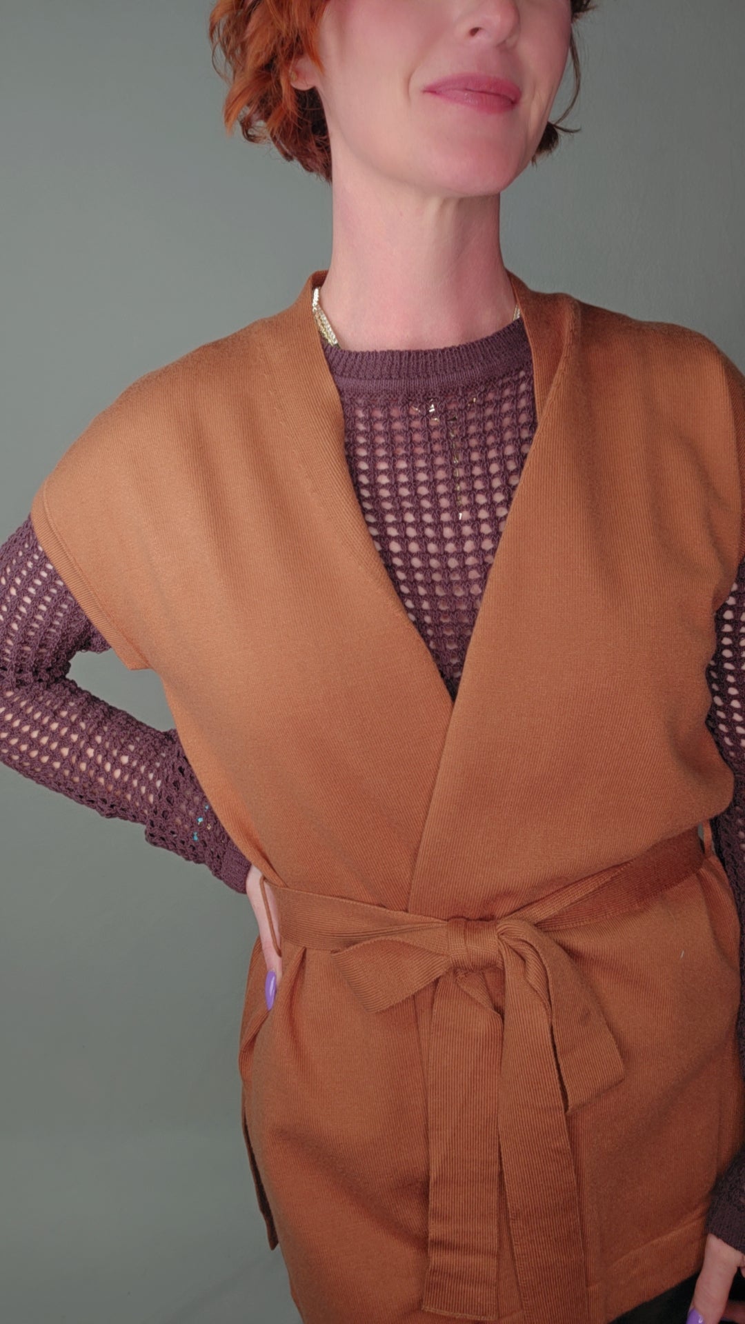 Front Tie Blazer Vest