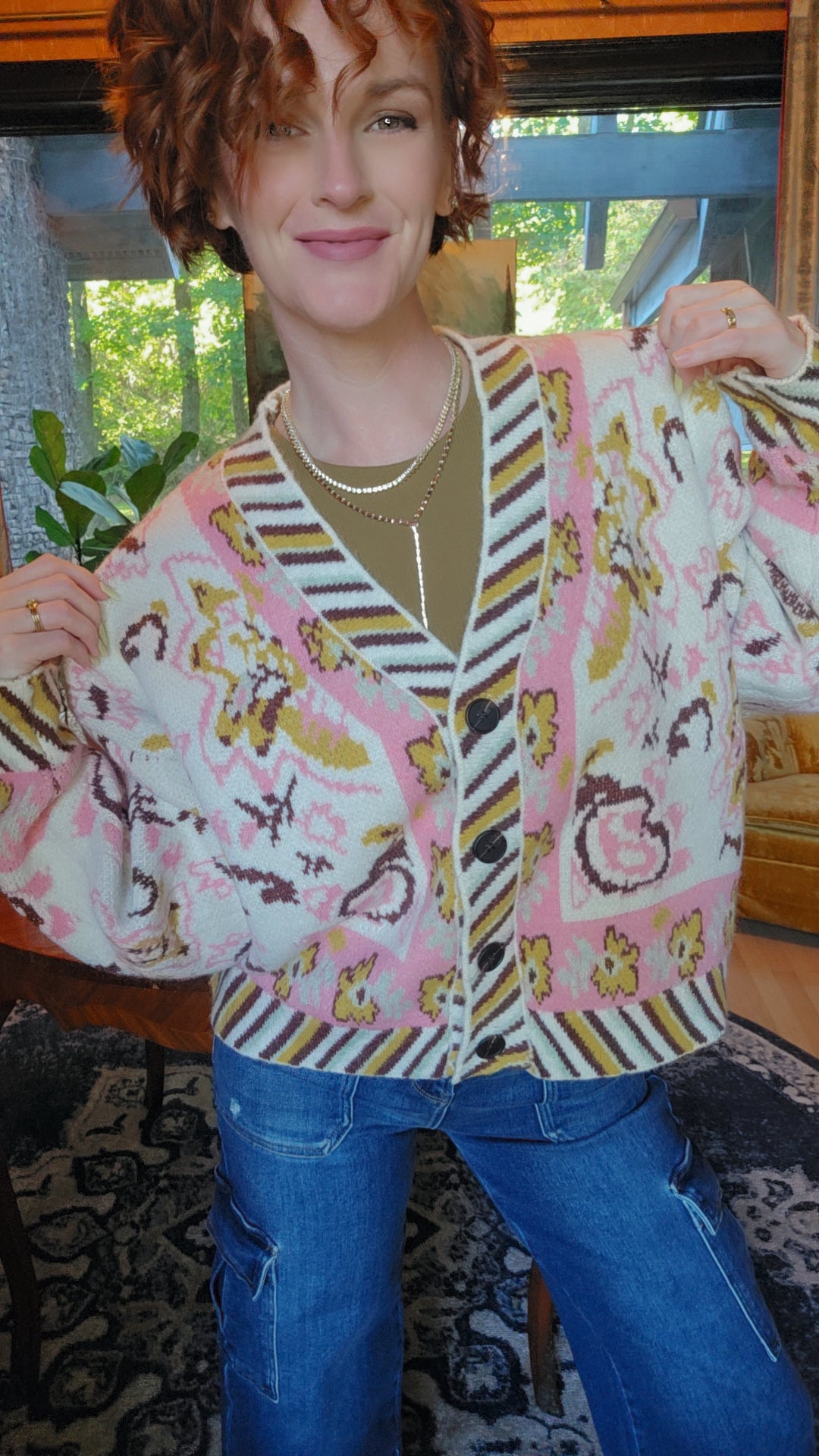 PAISLEY KNIT CARDIGAN