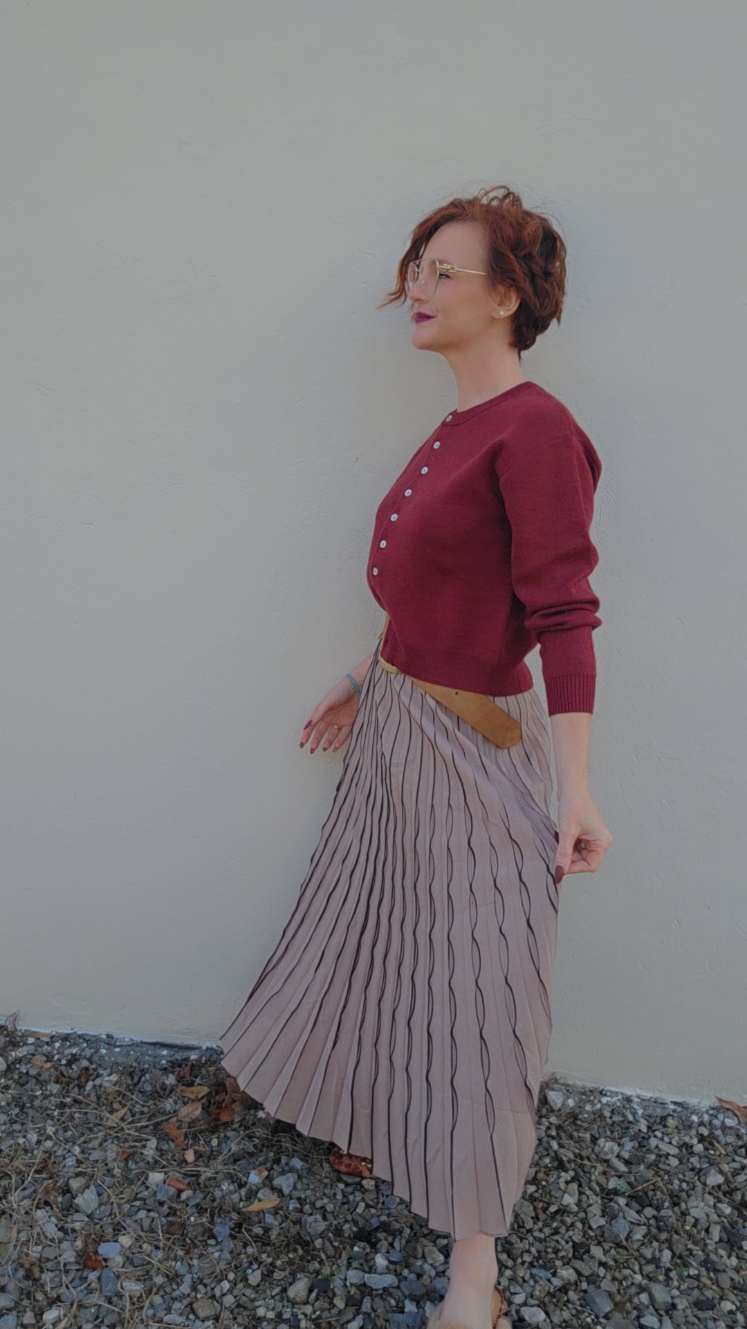 Pleated Midi Skirt