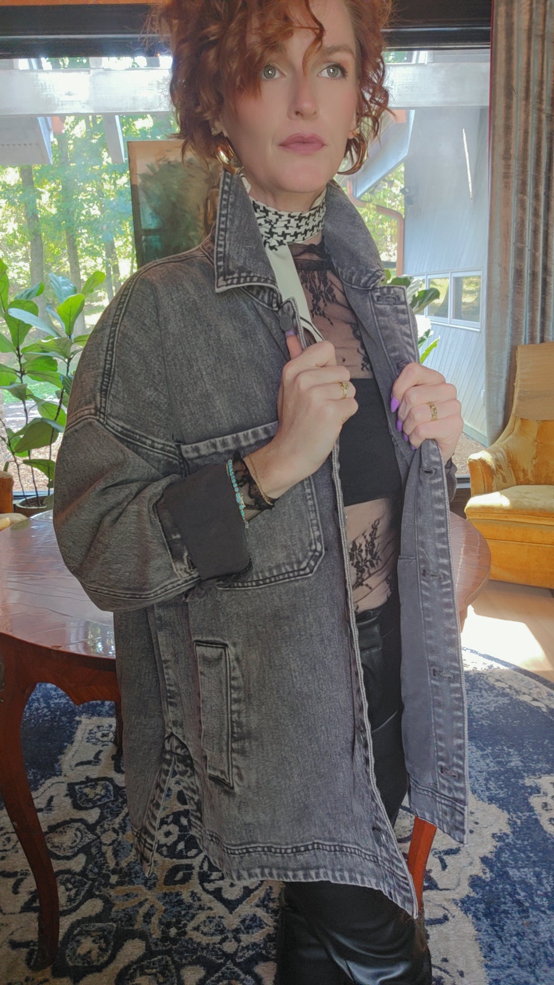 Woven Washed Denim Jacket
