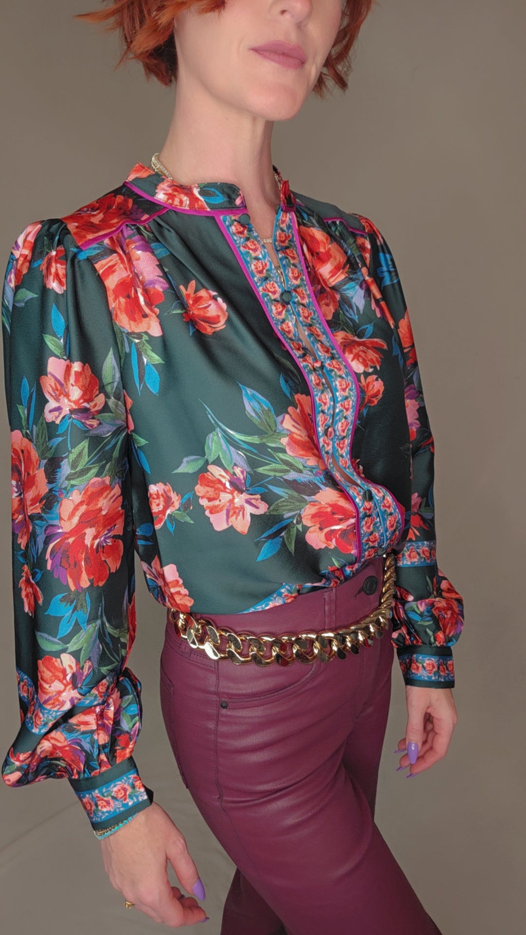 Front closure blouse