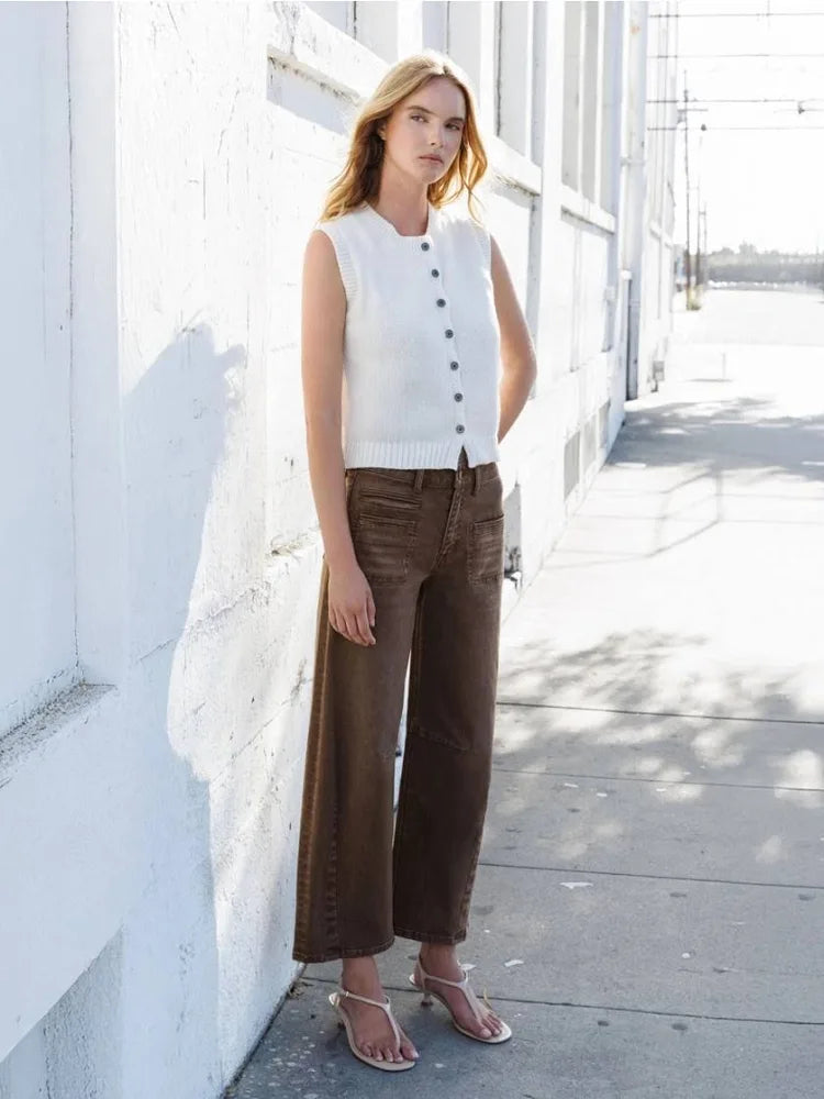 High Rise Barrel Khaki