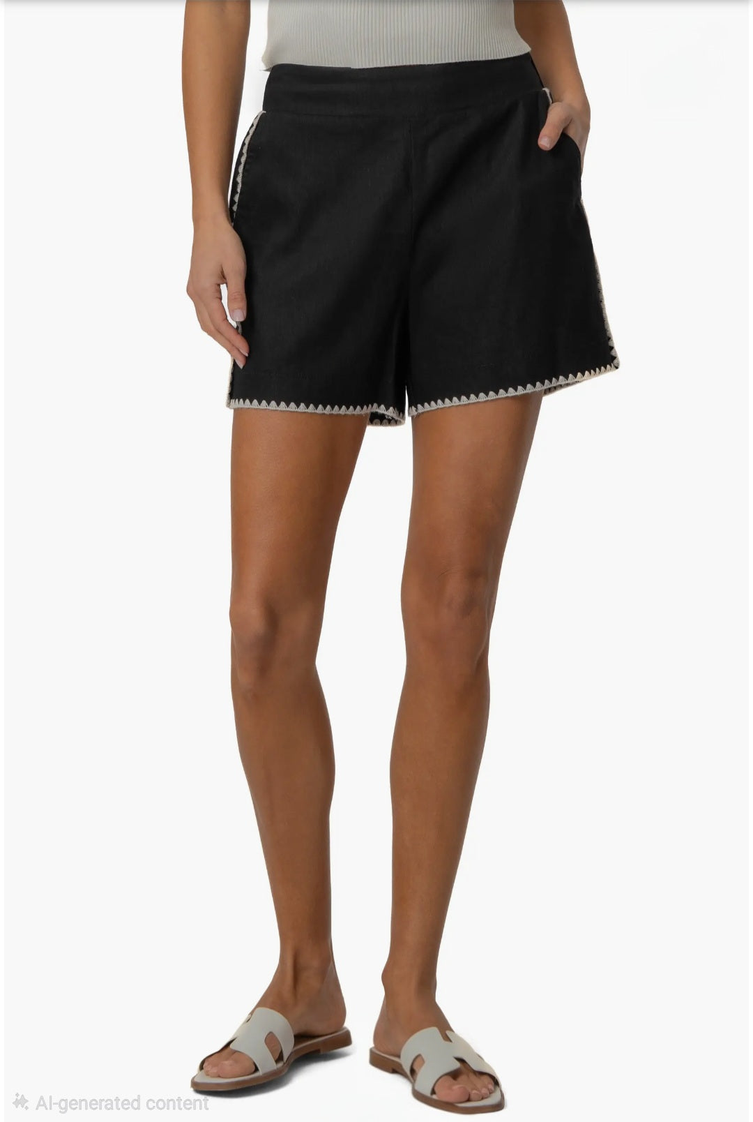 KUT Denim | Bermuda
Nicolette High Waist Linen Blend Bermuda Shorts