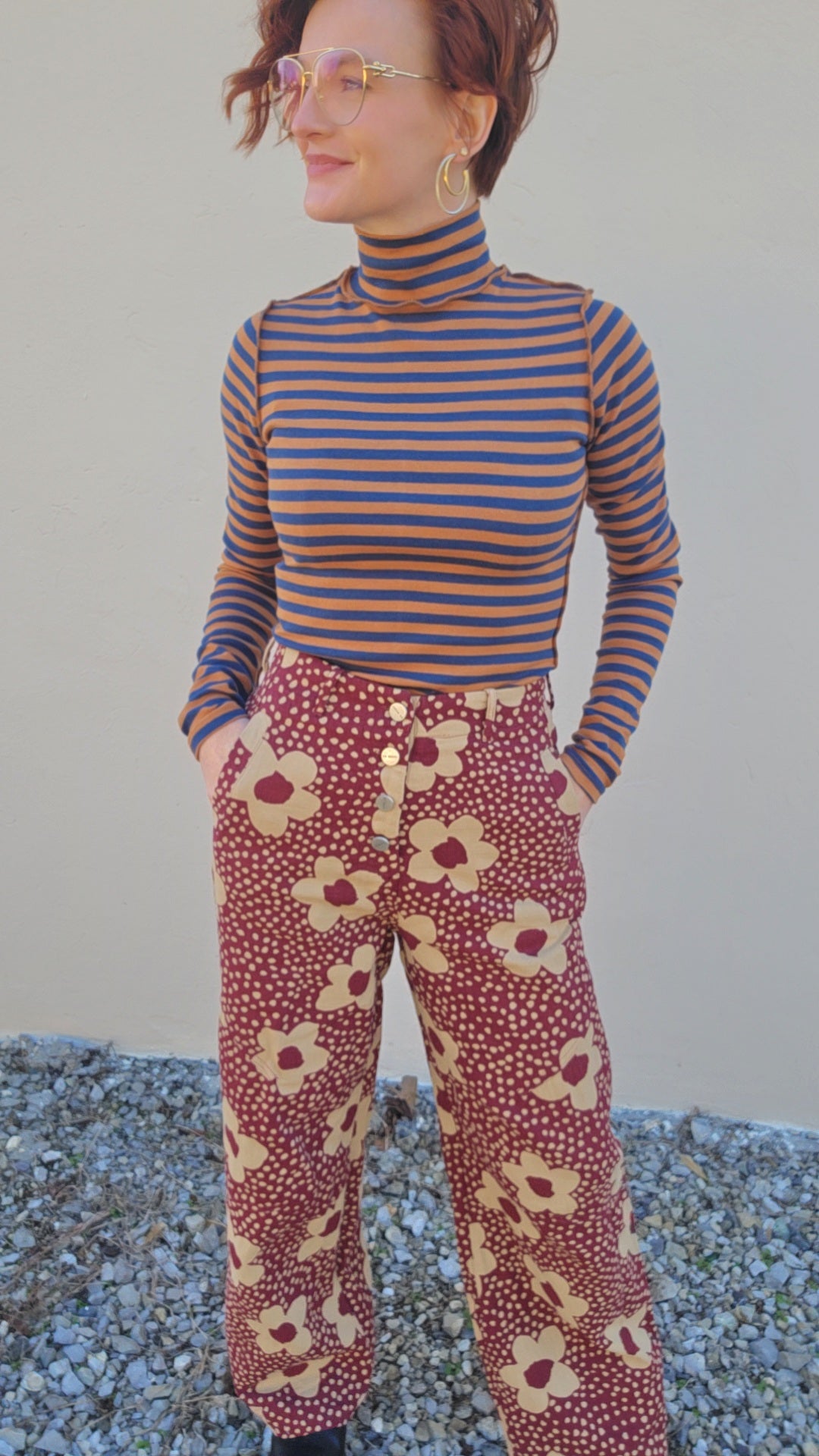 Floral Burgundy Pant