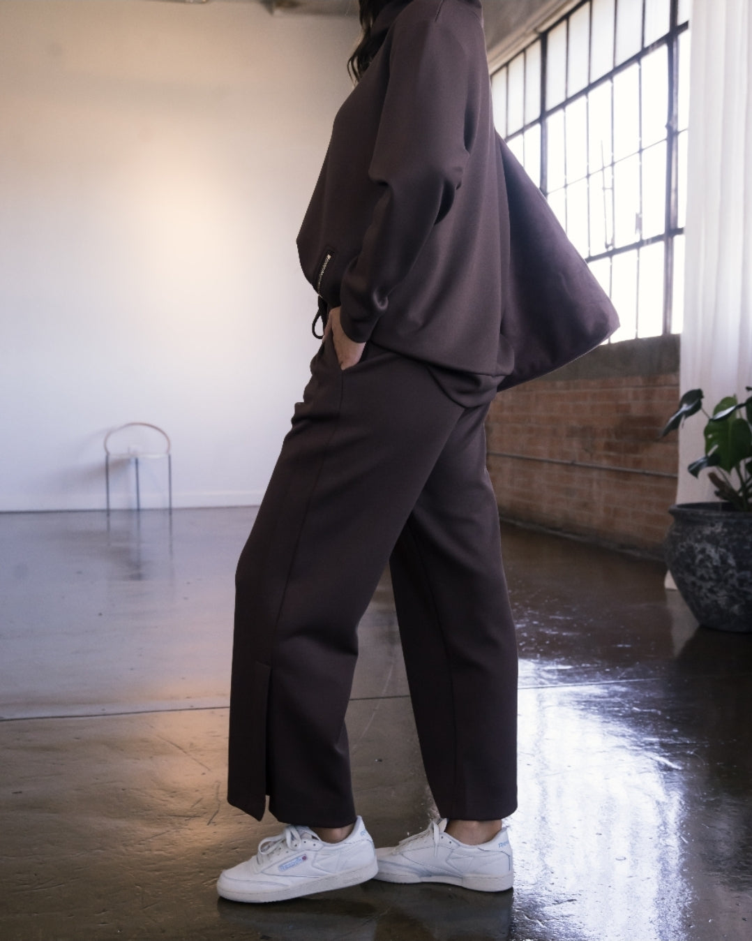 Cocoa Side Slit Pant