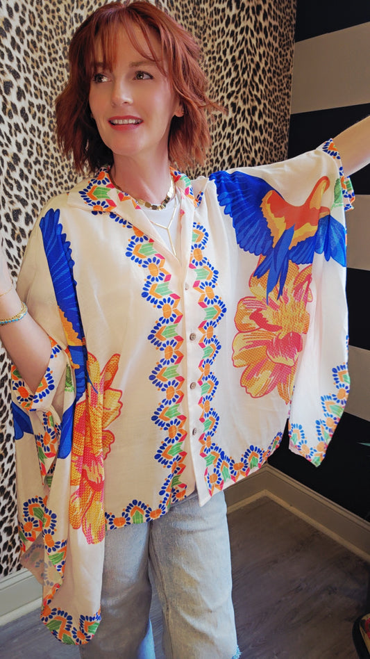 Fiesta Flight Kimono Blouse