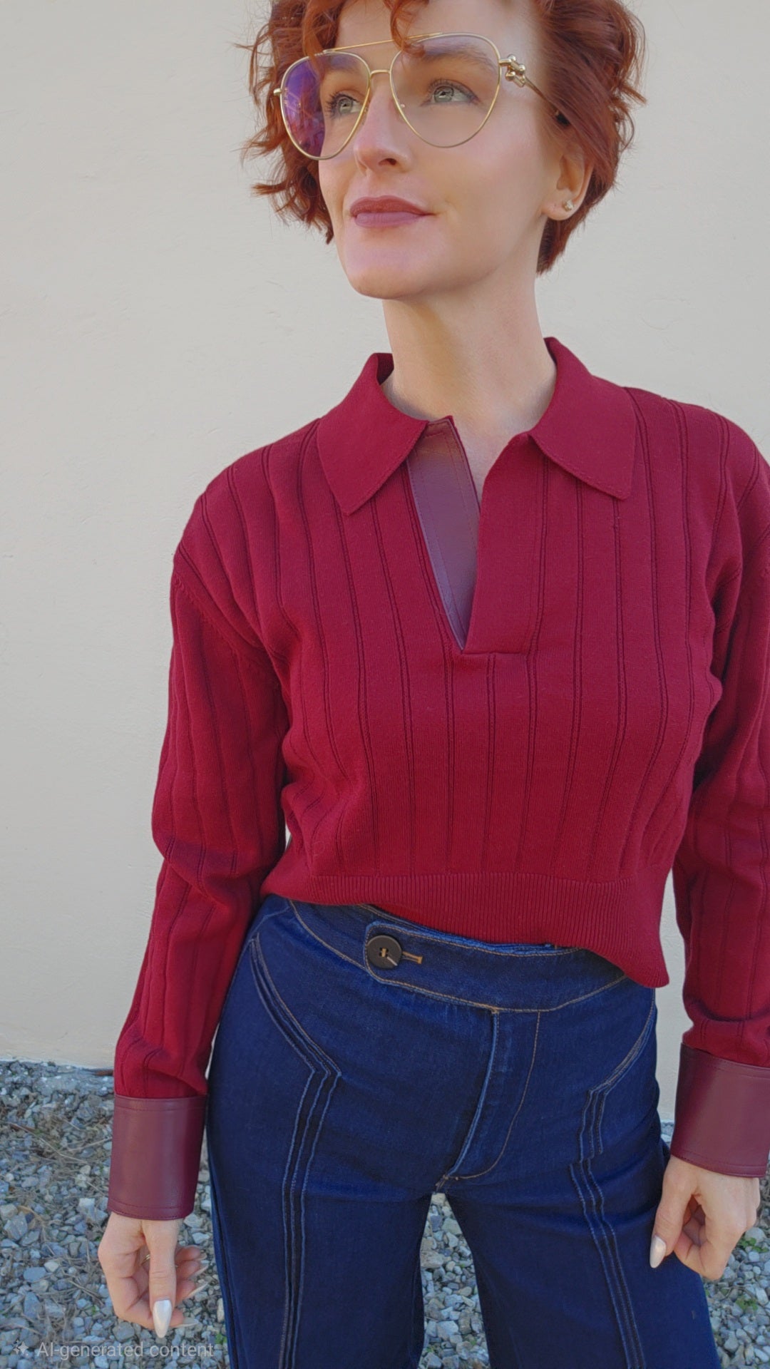 Knit & Leather Sweater