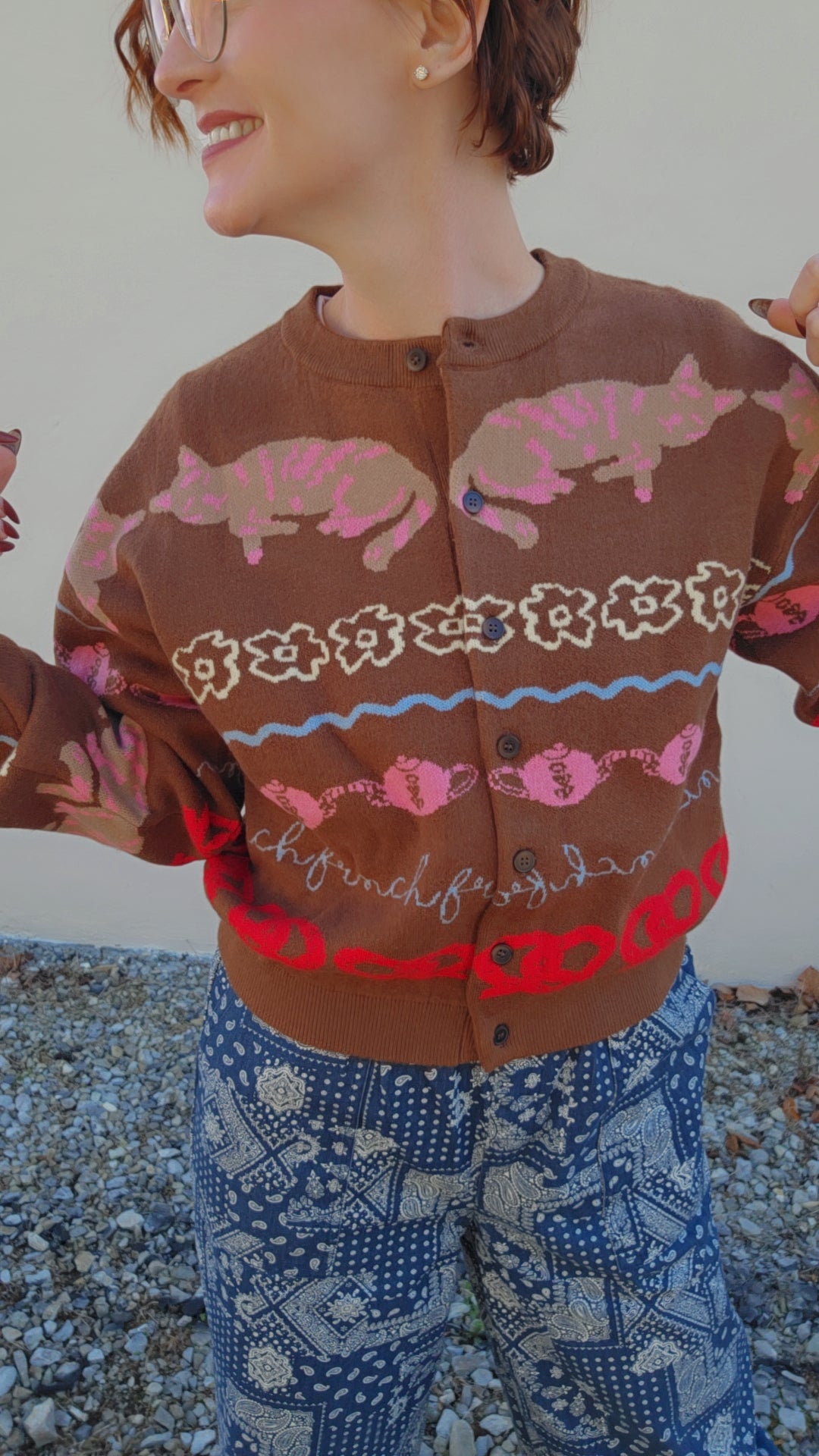 ABYSSIN Cardigan Ice Brown