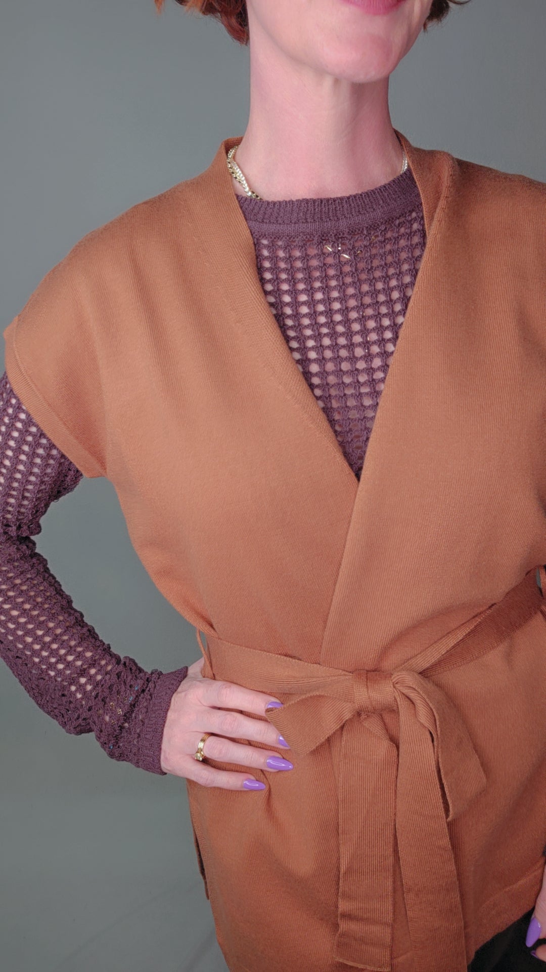 Front Tie Blazer Vest