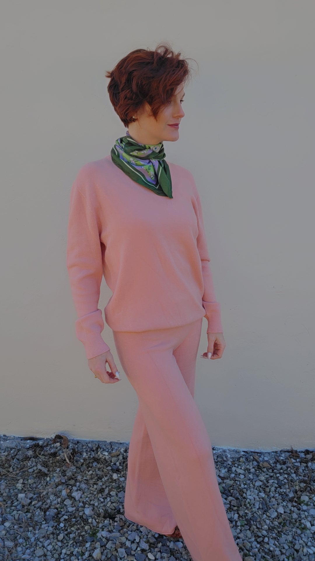 Blush V-neck Sweater