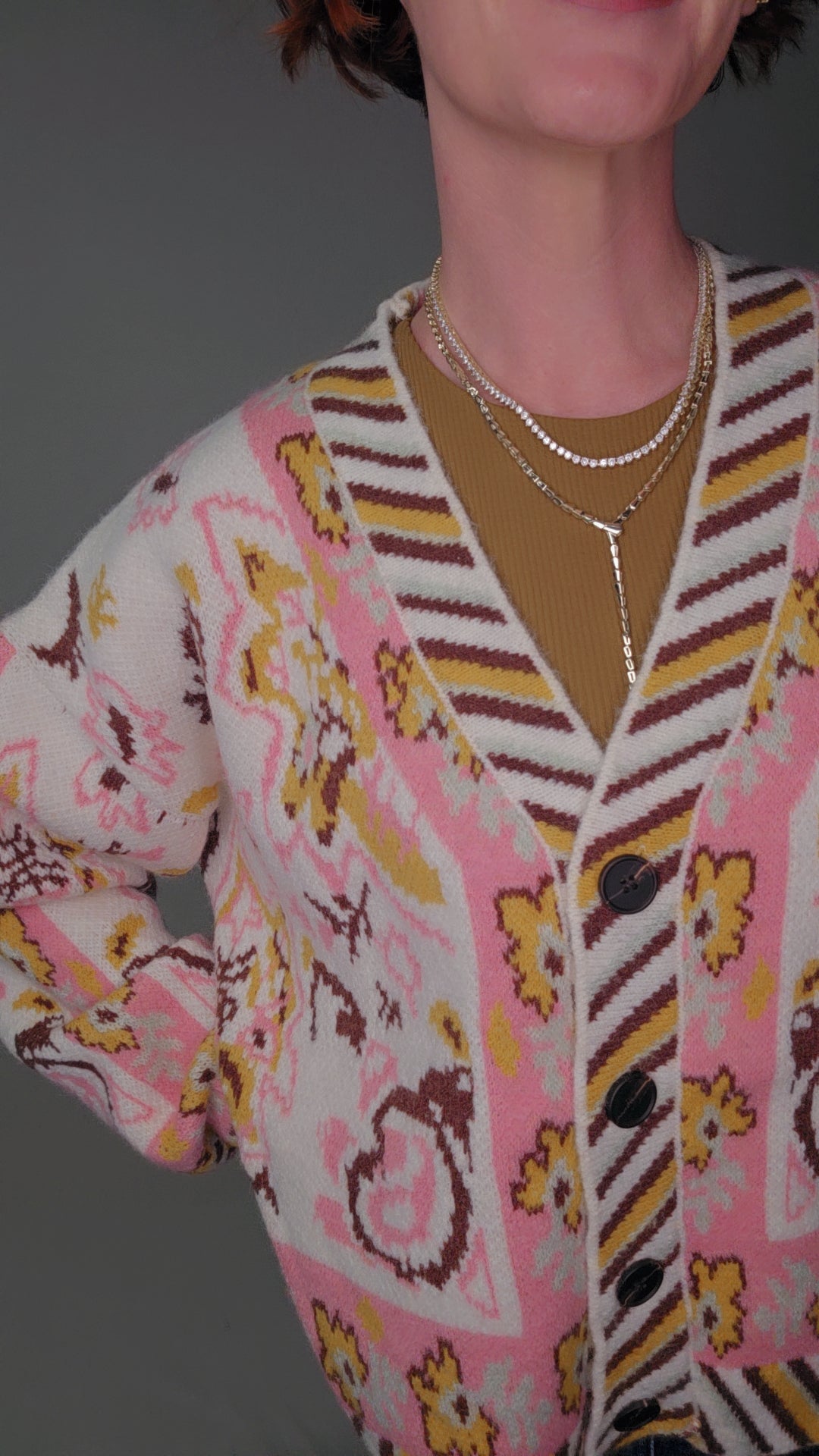 PAISLEY KNIT CARDIGAN