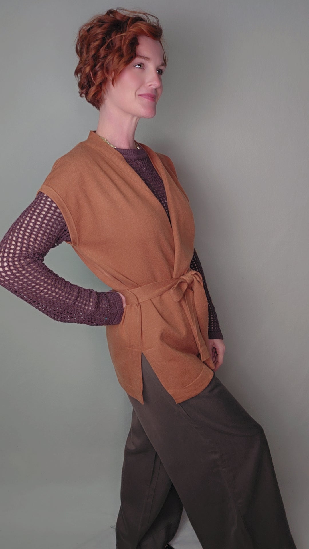 Front Tie Blazer Vest