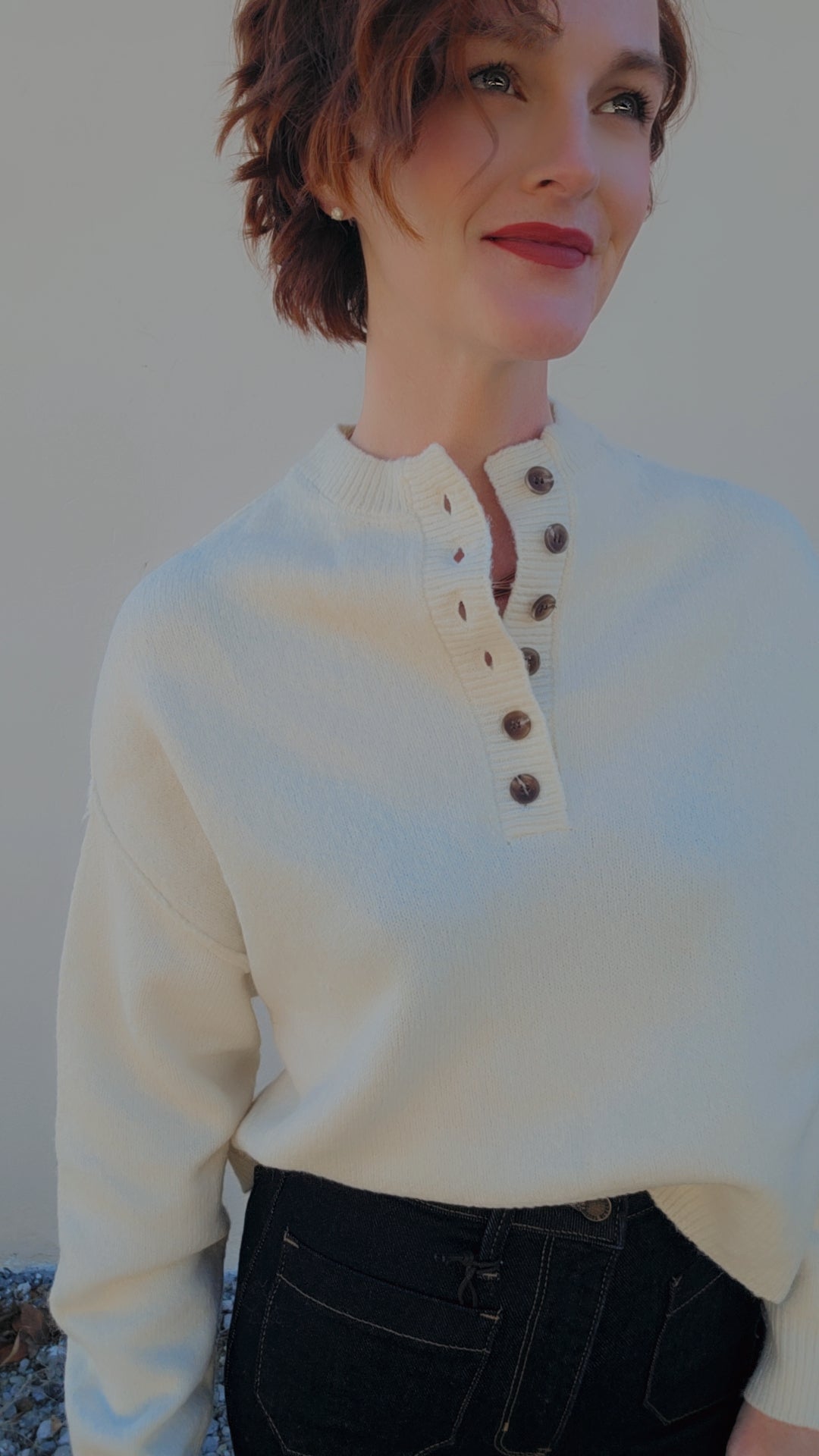 Half Button Down Sweater