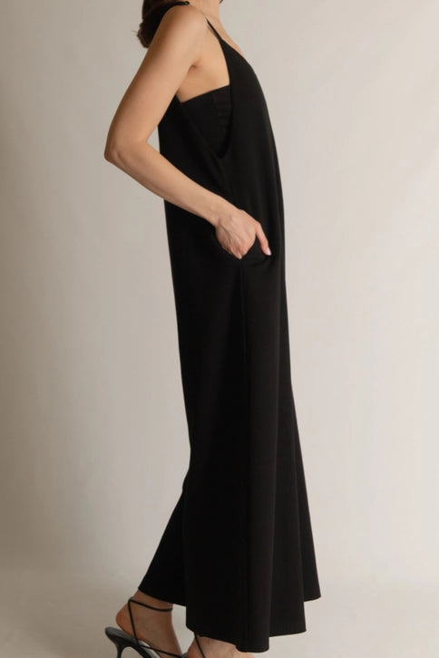 V-Neck Wide Leg Jumpsuit