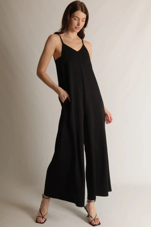 V-Neck Wide Leg Jumpsuit