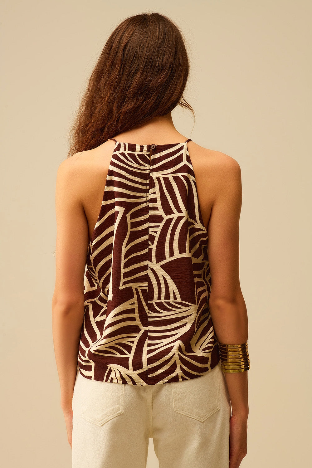 Palm Print Halter