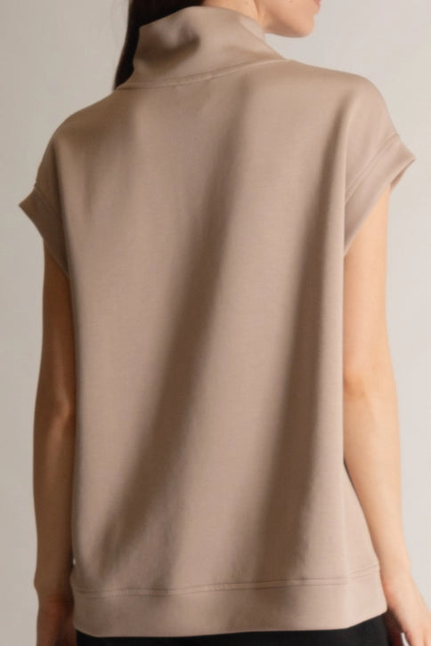 Buttermilk Collection Capped Mock Top