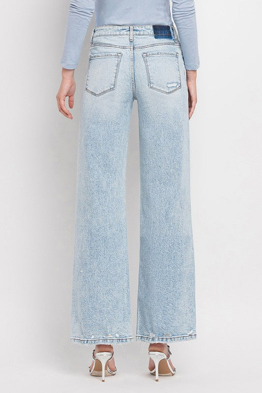 VERVET TUMMY CONTROL SUPER HIGH RISE WIDE LEG JEANS